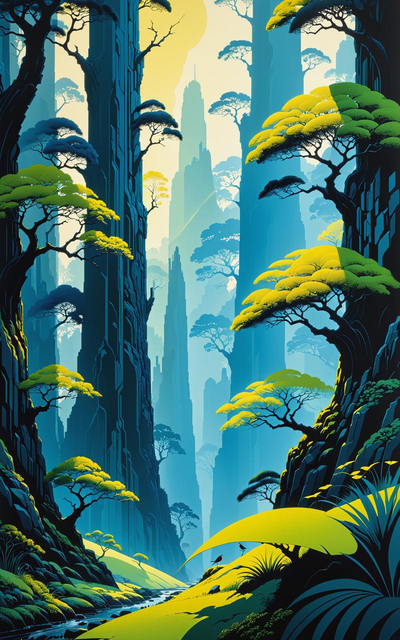 09220-1717166668-Eyvind Earle . birds (1968) Serigraph on paper, ultra hd, realistic, vivid colors, highly detailed, UHD drawing, pen and ink, pe.png